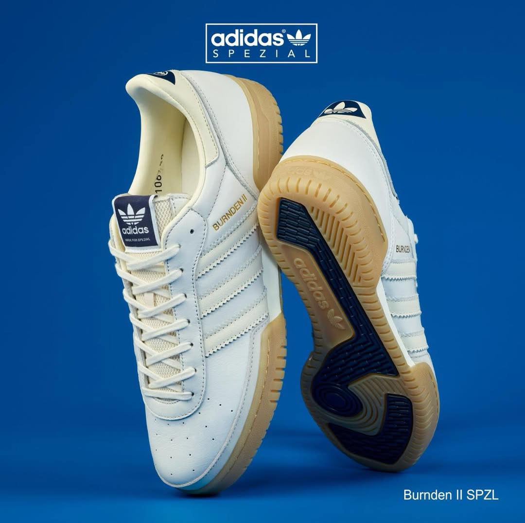 Adidas Burnden II SPZL White Gum KK3684 — SS26 available now UK football casuals