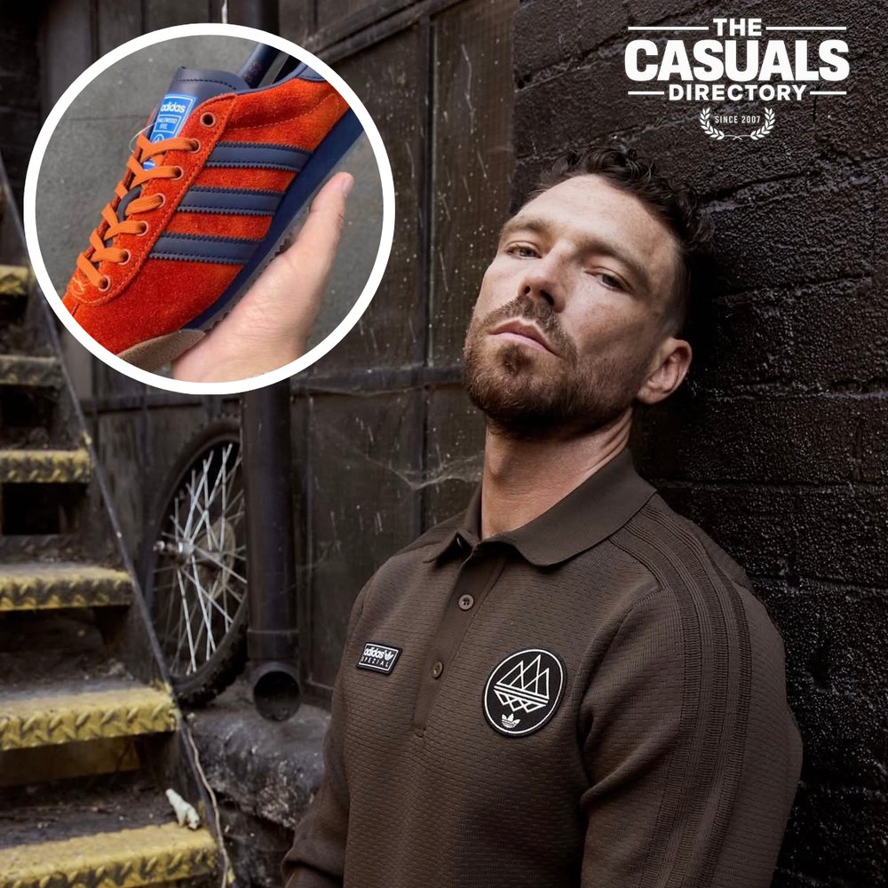 Leaked adidas Spezial AW26 Halewood SPZL trainer and brown SPZL knitted polo