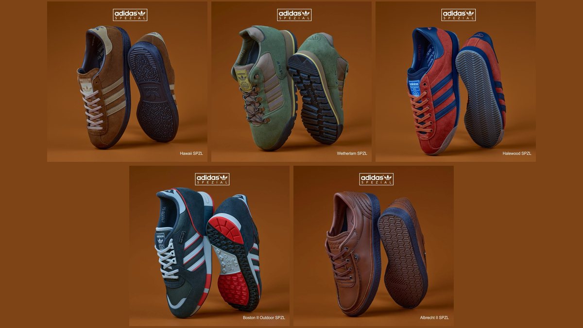 Official images of the adidas Hawaii SPZL, Wetherlam SPZL, Halewood SPZL, Boston II Outdoor SPZL and Albrecht II SPZL