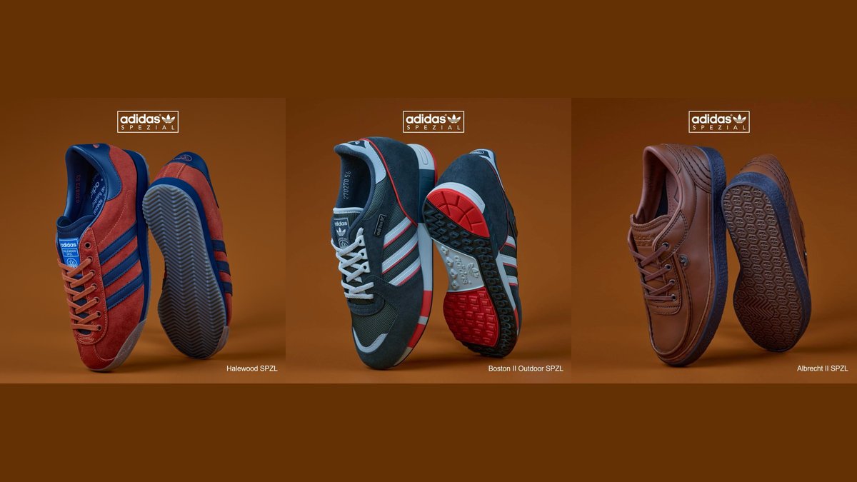 Official images of the adidas Halewood SPZL, Boston II Outdoor SPZL and Albrecht II SPZL